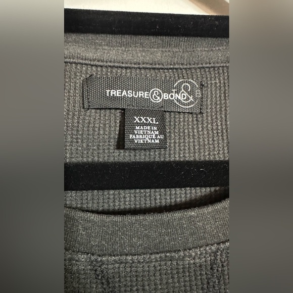 NWT Treasure & Bond Gray Long Sleeve Henley Thermal Size XXXL - Picture 5 of 6
